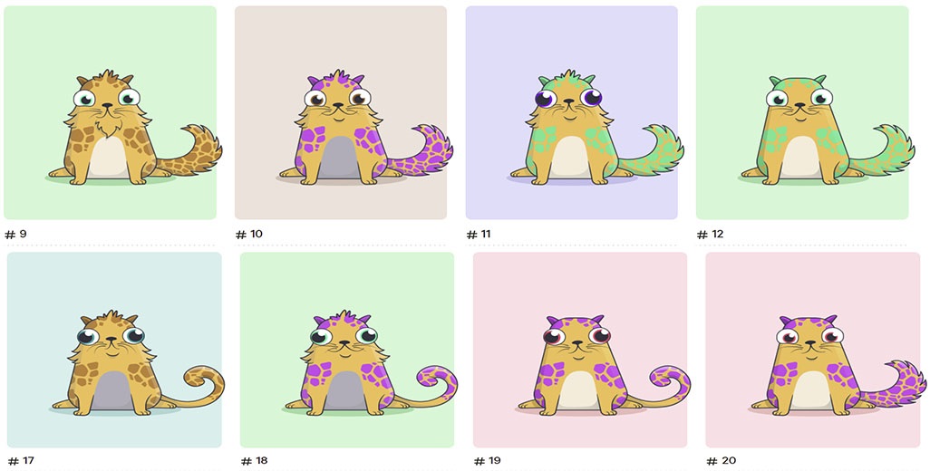 Каталог CryptoKitties