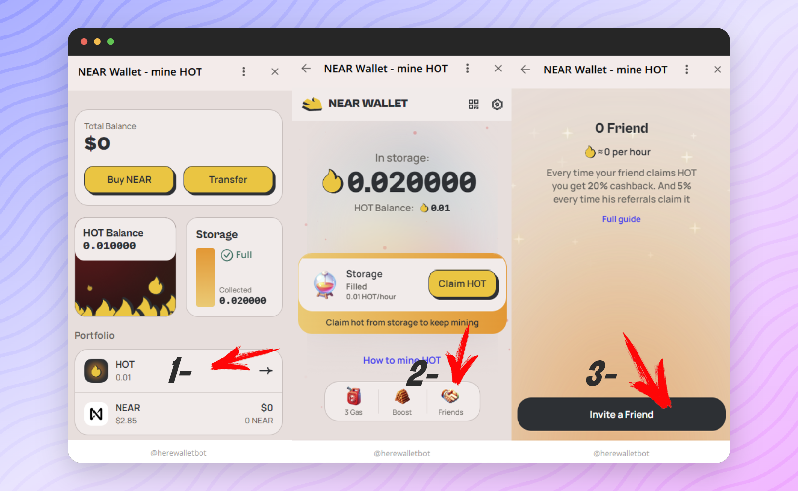 Как получить реферальную ссылку в «Near Wallet»